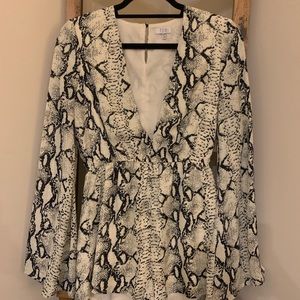 NWOT Tobi Snakeskin Romper